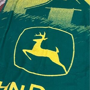 John Deere Green and Yellow Blanket